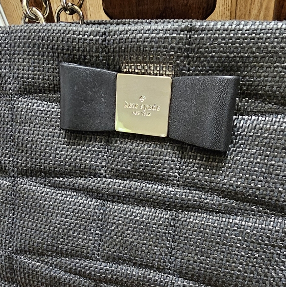 Kate Spade Black Veranda Place Woven Leather Maryanne Satchel Handbag EUC - Picture 2 of 14